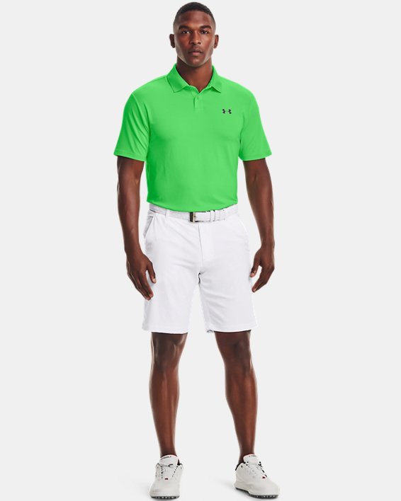 Polo UA Performance Textured pour hommes, Green, pdpMainDesktop image number 2